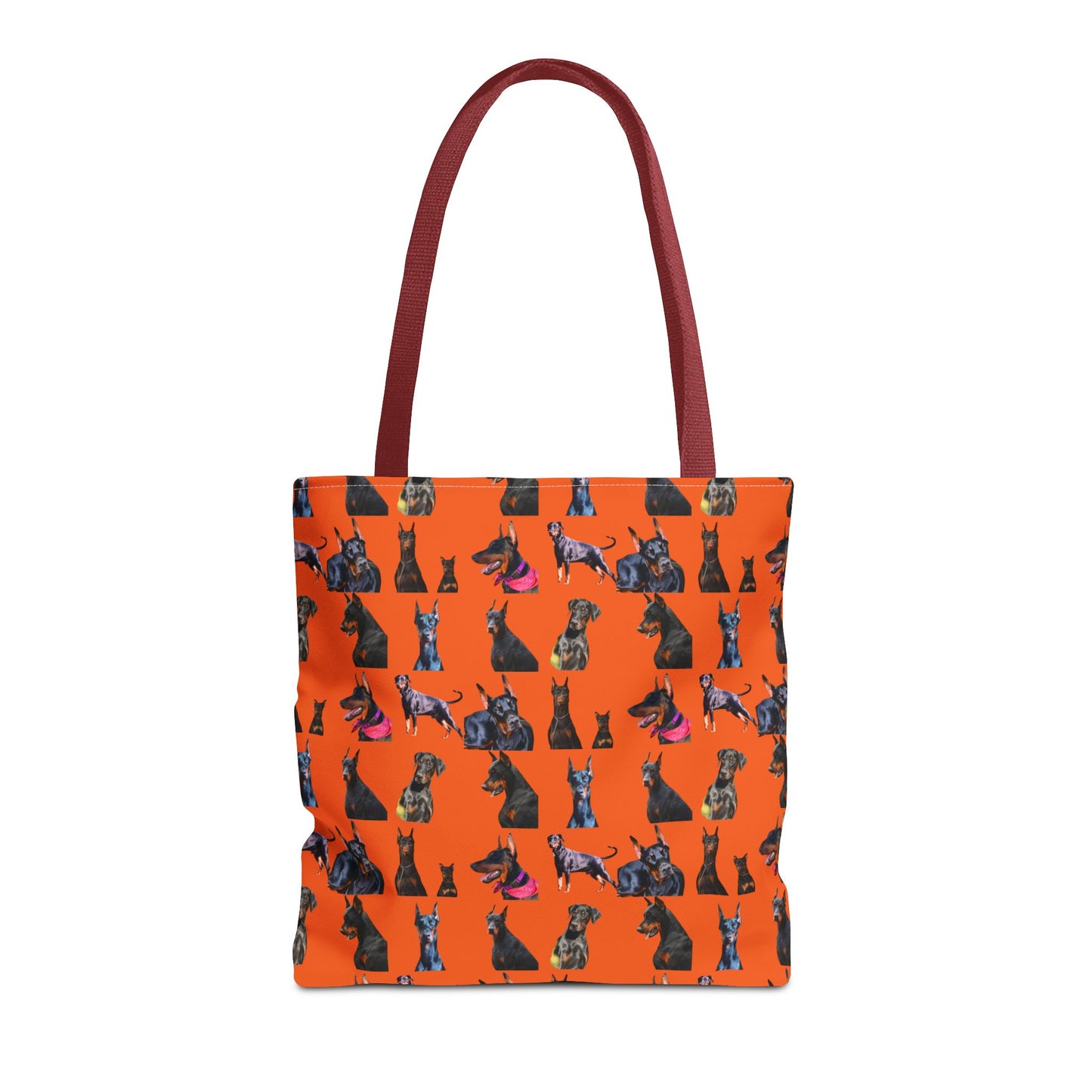 Edition 7 Doberman Model Pattern Orange Tote Bag