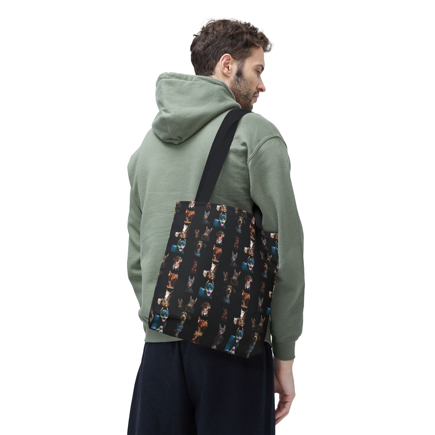 Edition 4 Doberman Model Pattern Black Tote Bag