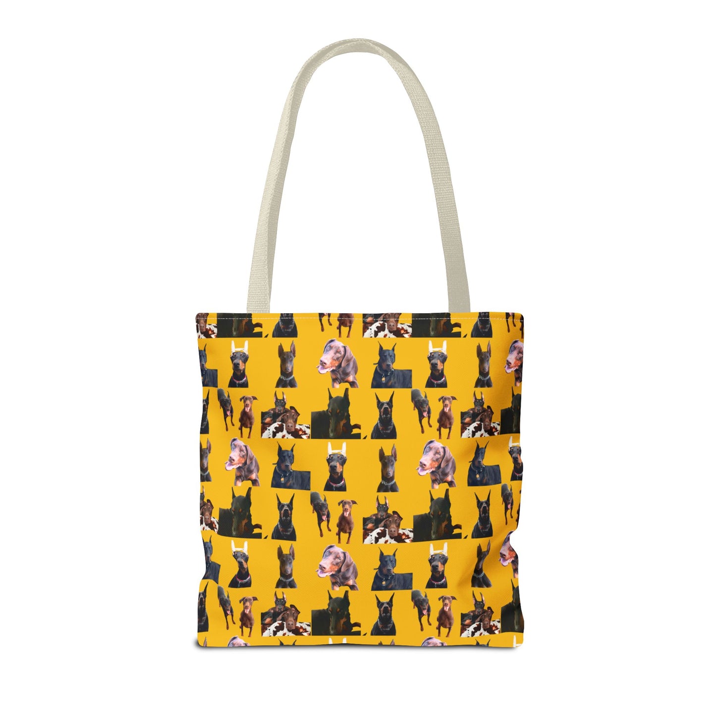 Edition 10 Doberman Model Pattern Yellow Tote Bag