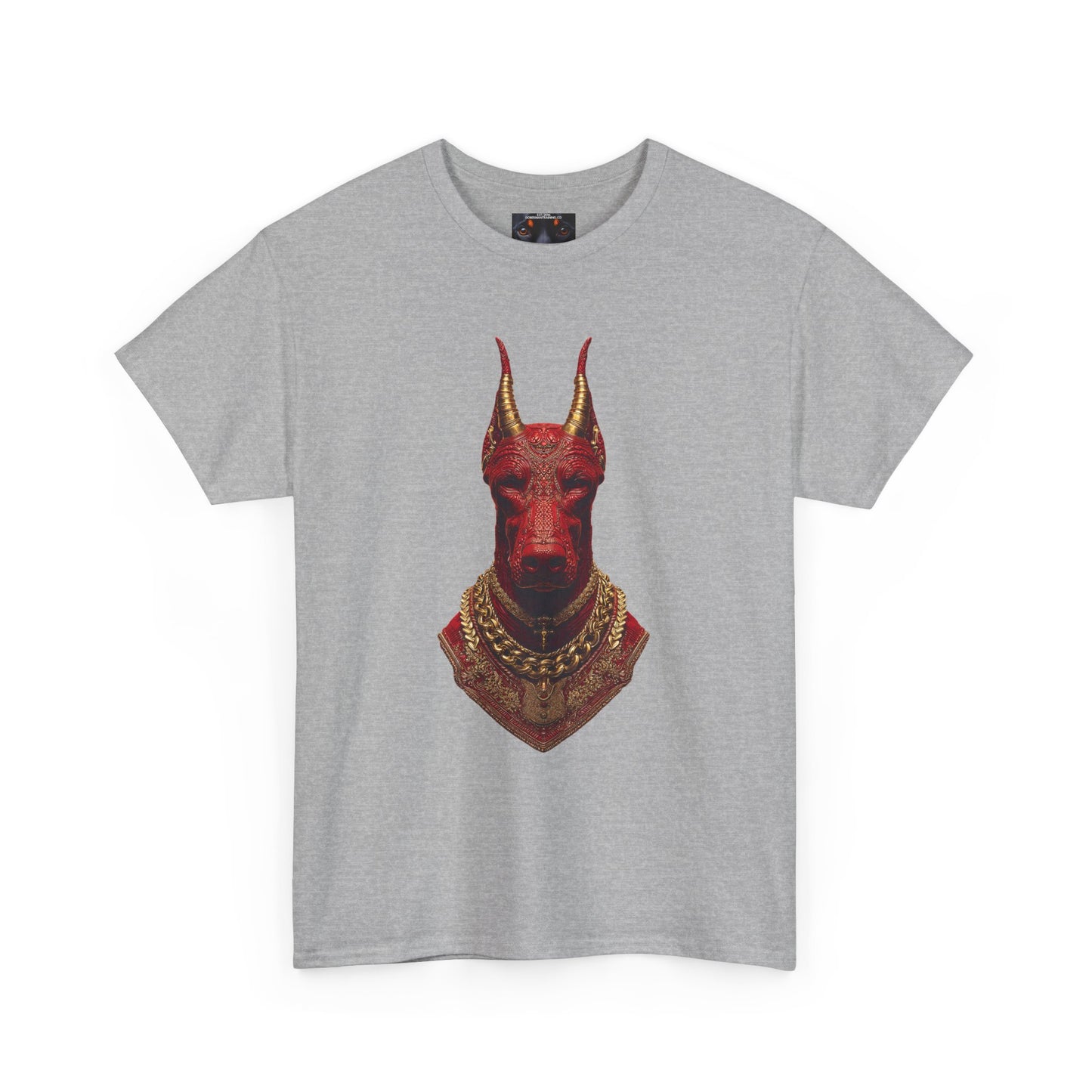 Doberman Goat 4 Private Lable Unisex Heavy Cotton Tee