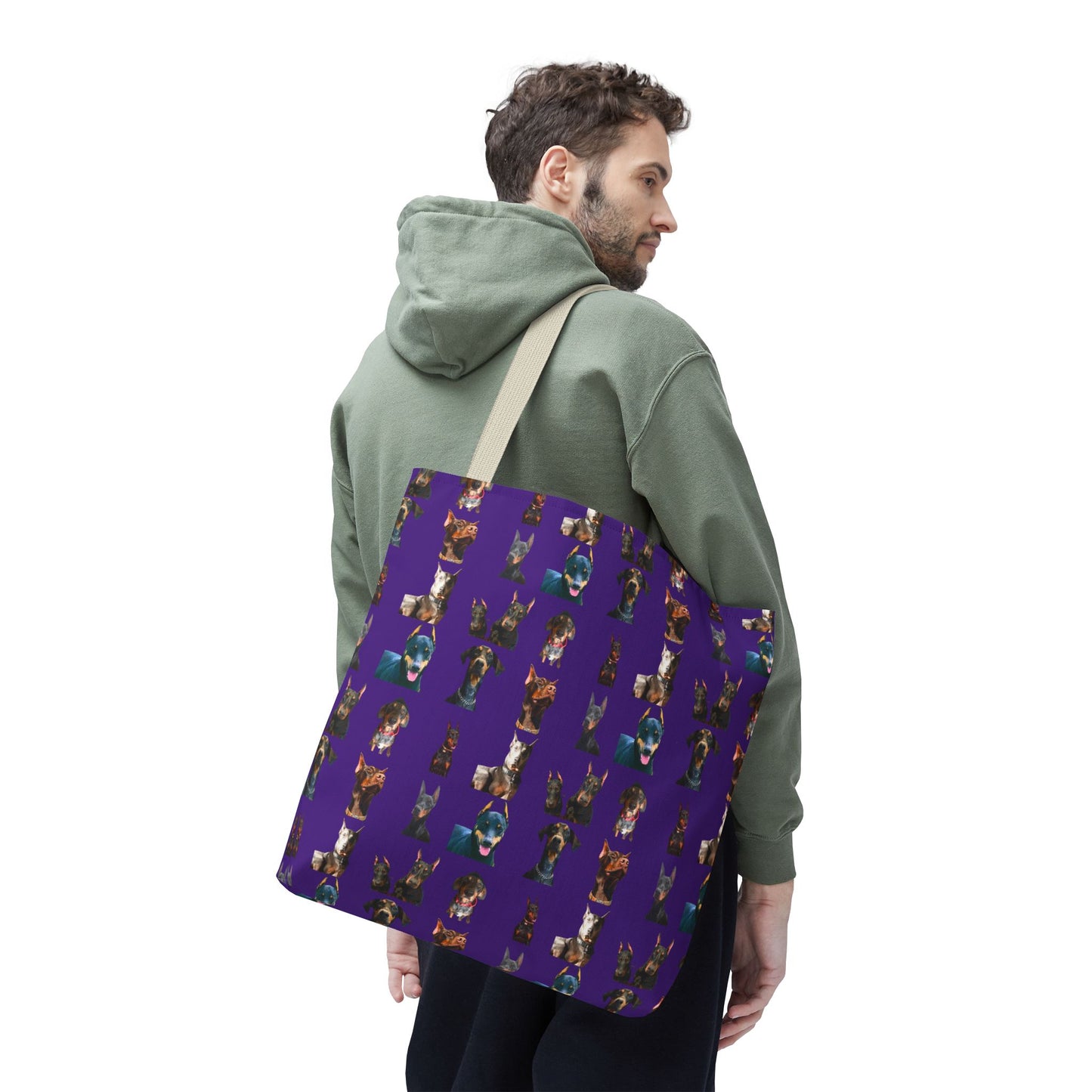Edition 4 Doberman Model Pattern Purple Tote Bag