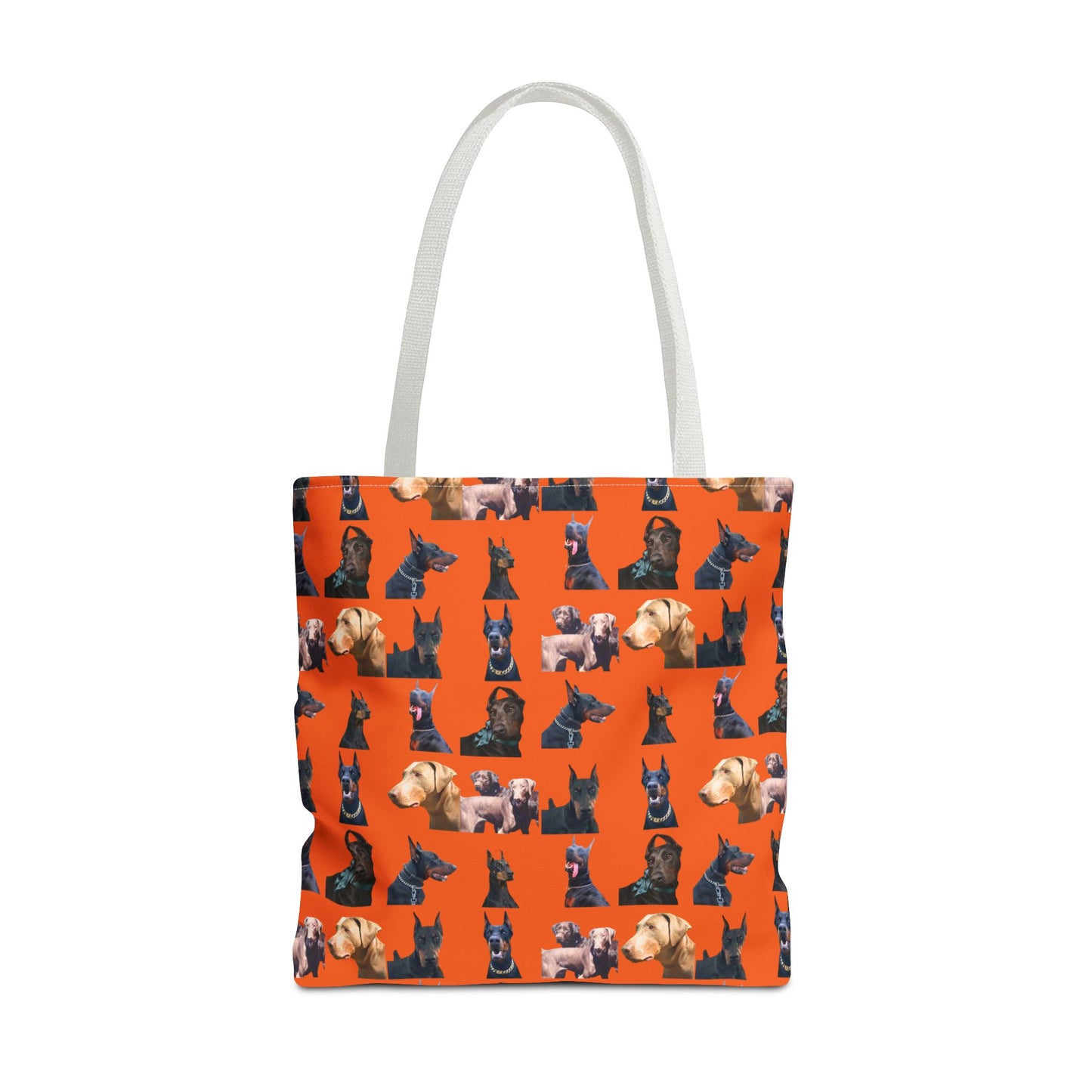 Edition 8 Doberman Model Pattern Orange Tote Bag