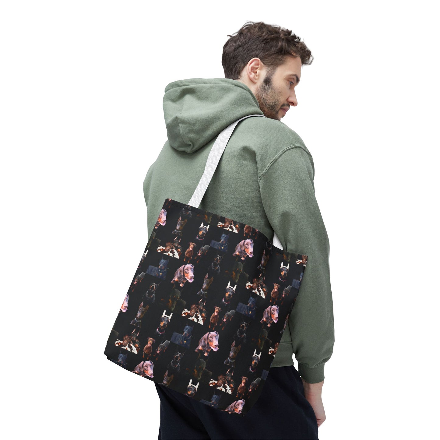 Edition 10 Doberman Model Pattern Black Tote Bag