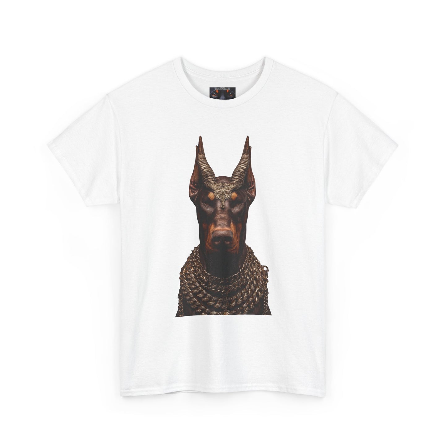 Doberman Goat 4 Private Lable Unisex Heavy Cotton Tee