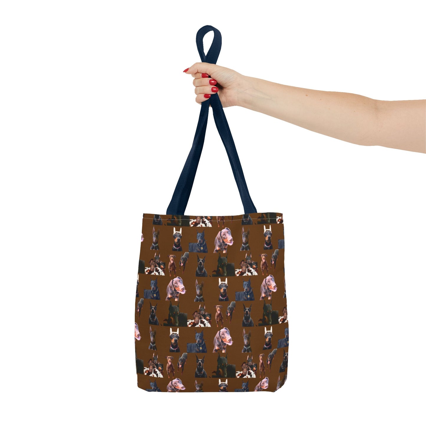 Edition 10 Doberman Model Pattern Brown Tote Bag