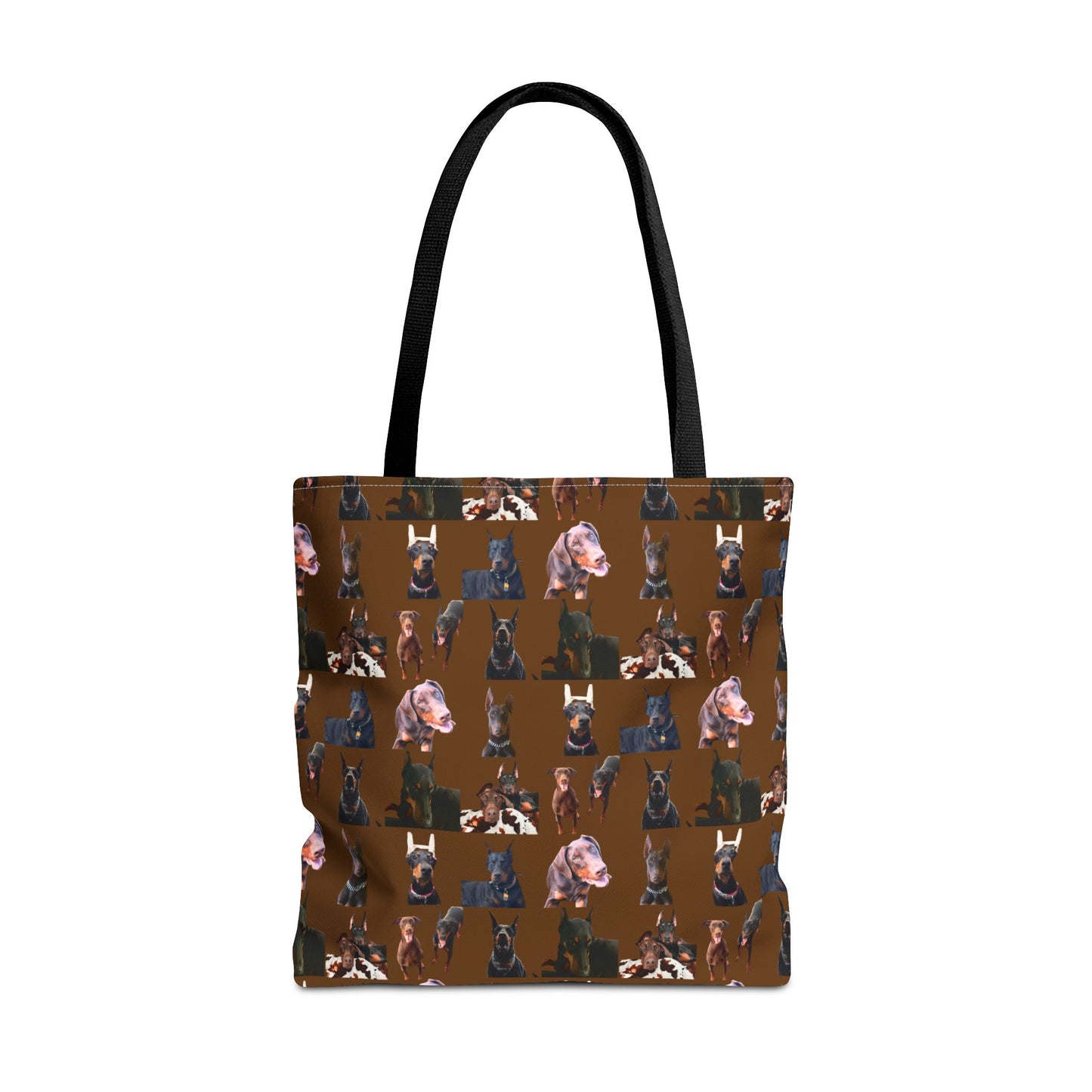 Edition 10 Doberman Model Pattern Brown Tote Bag