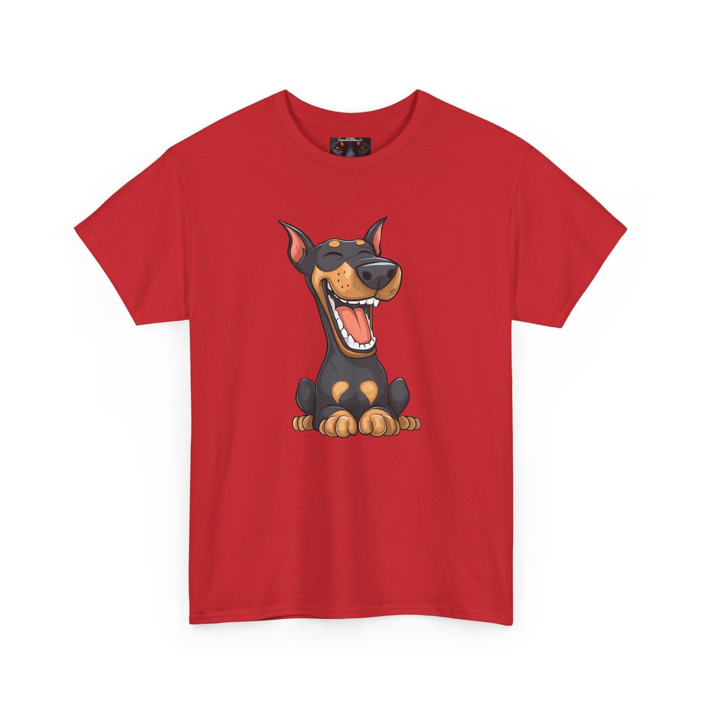 Cartoon Doberman 3 Private Lable Unisex Heavy Cotton Tee