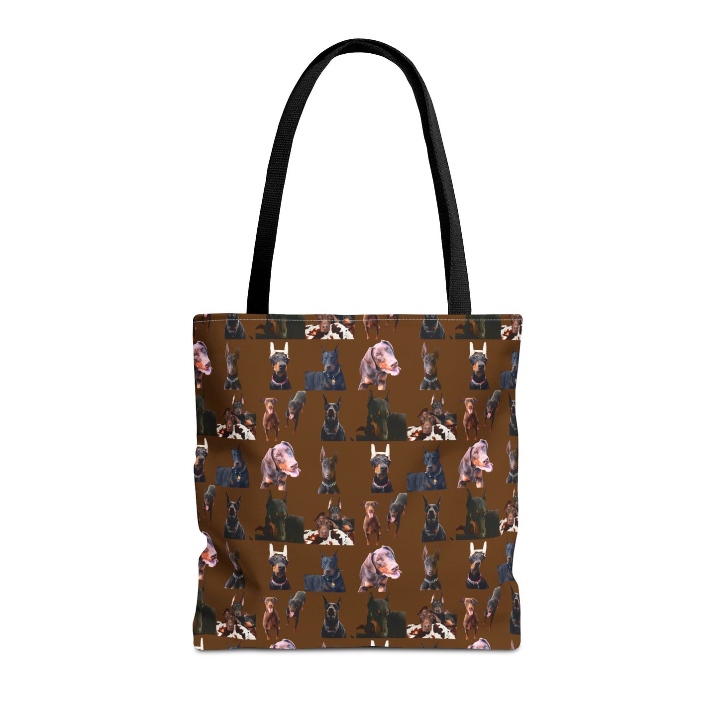 Edition 10 Doberman Model Pattern Brown Tote Bag