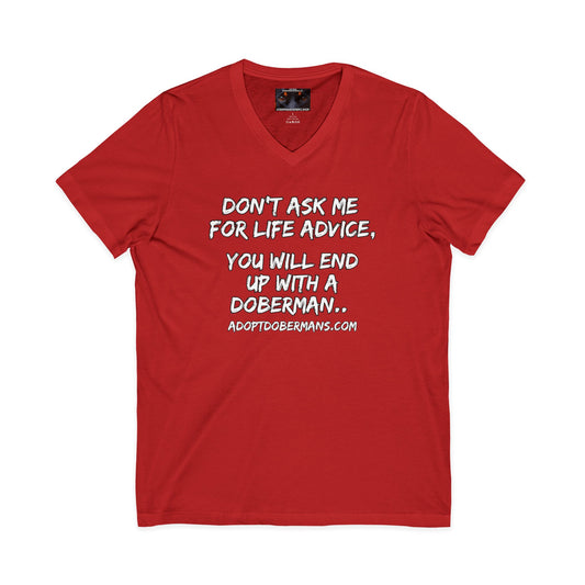 Adopt 3 Private Label Unisex Jersey Short Sleeve V-Neck Tee
