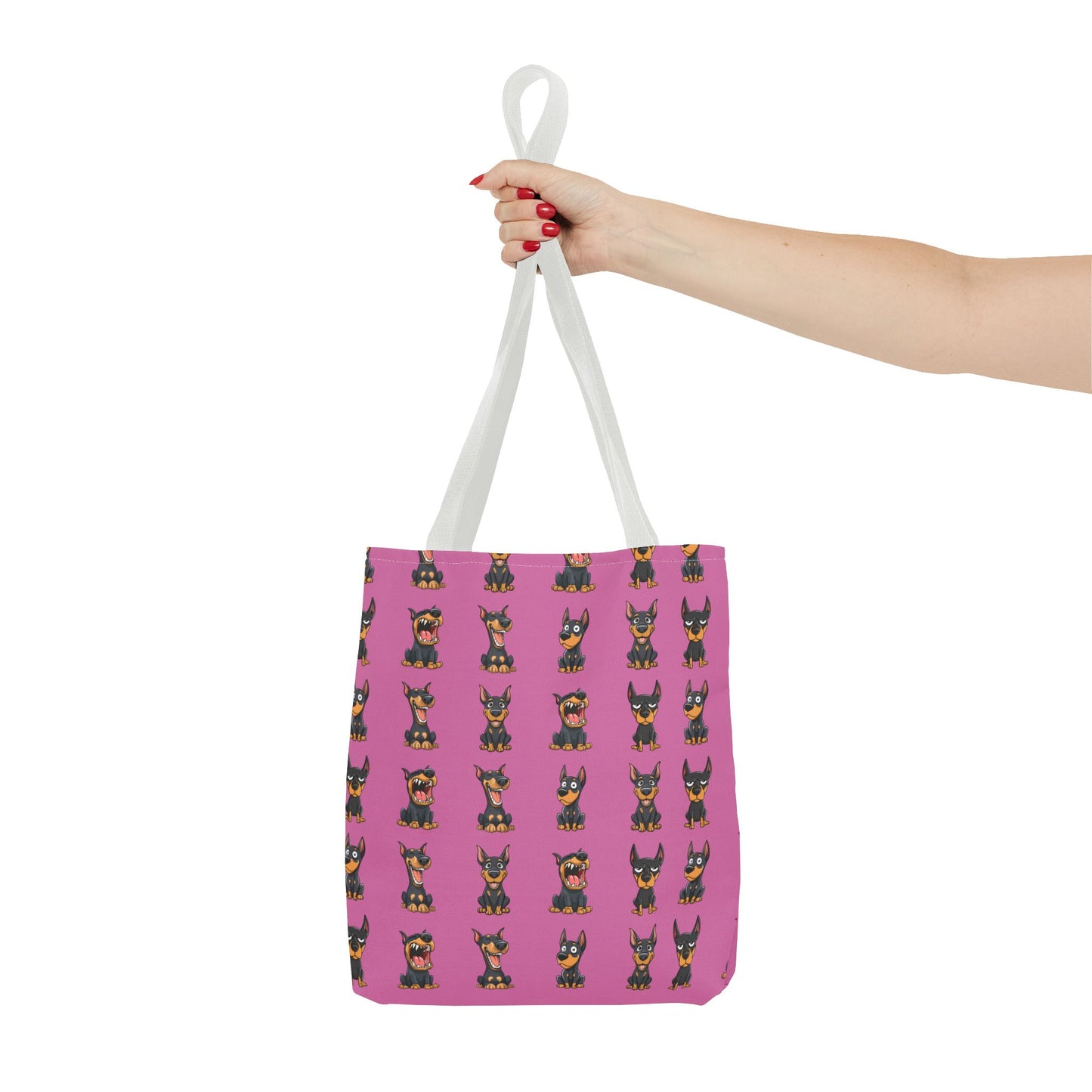 Doberman Cartoon Pattern Tote Bag