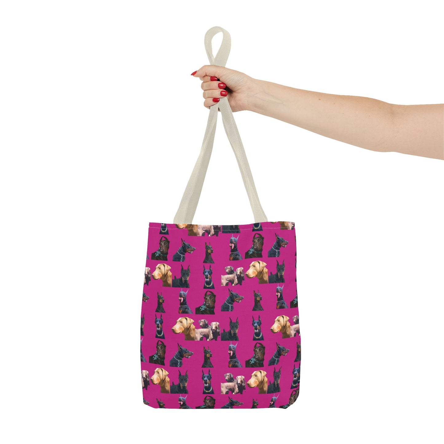 Edition 8 Doberman Model Pattern Pink Tote Bag