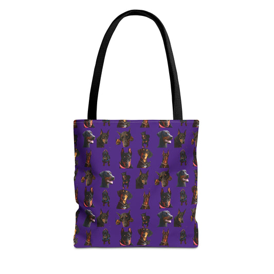 Edition 2 Doberman Model Pattern Purple Tote Bag