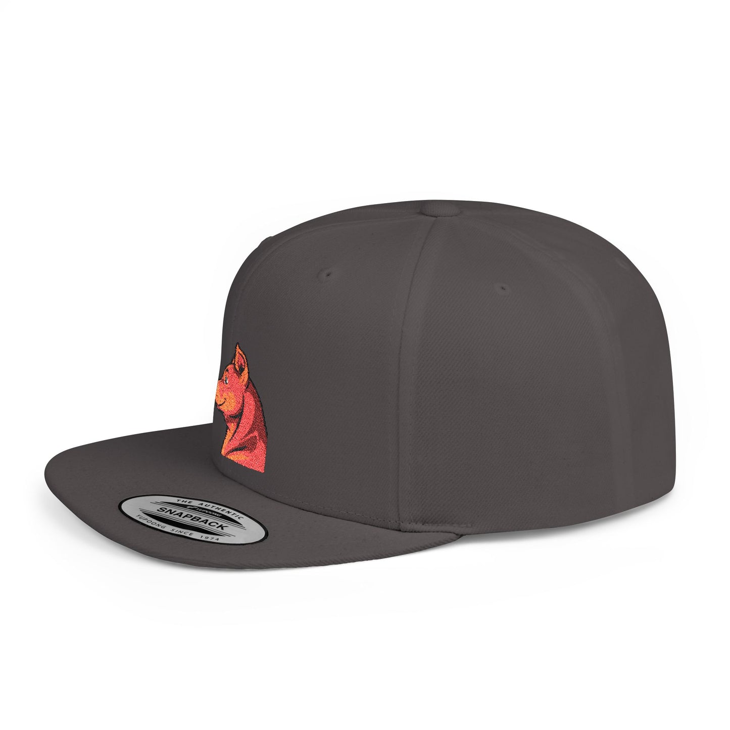 Custom Embroidered Flat Bill Snapback