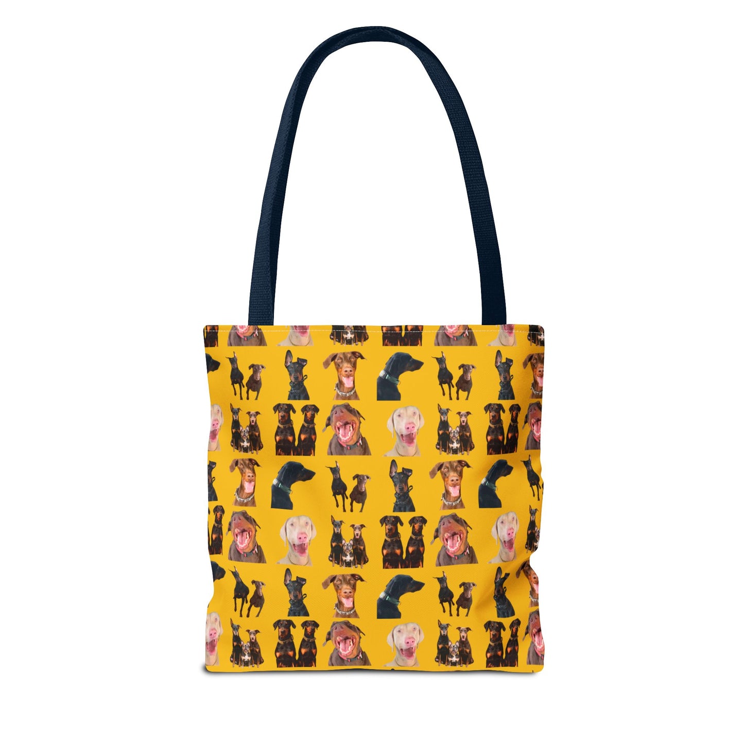 Edition 9 Doberman Model Pattern Yellow Tote Bag