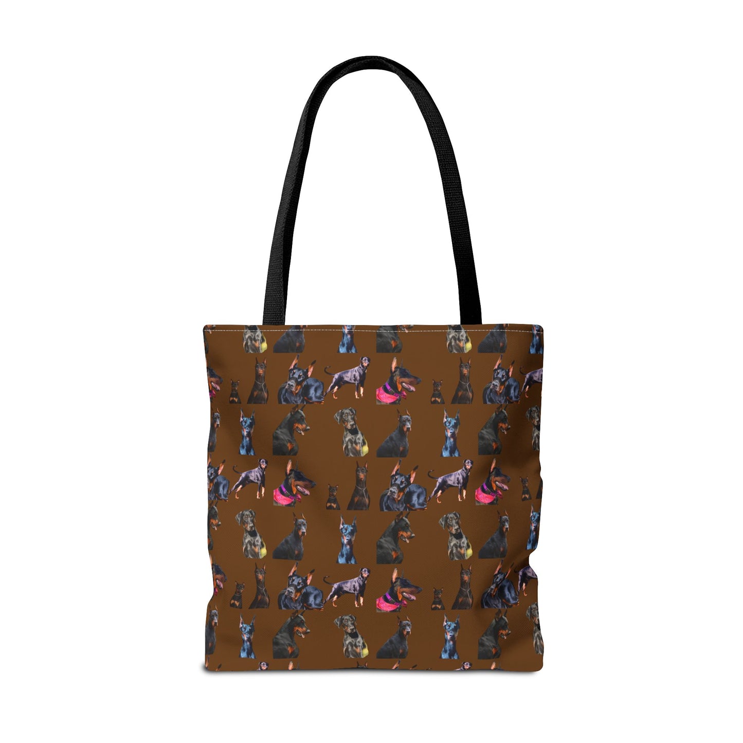 Edition 7 Doberman Model Pattern Brown Tote Bag