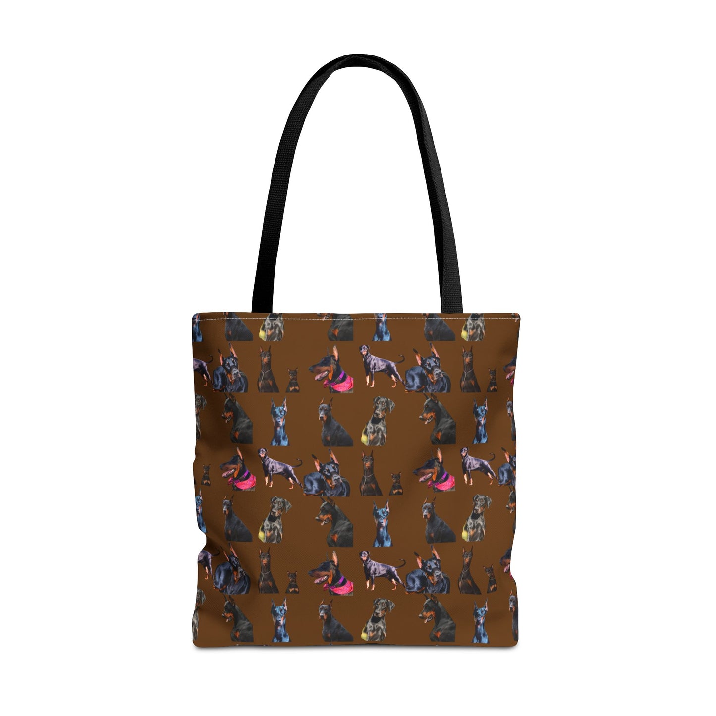 Edition 7 Doberman Model Pattern Brown Tote Bag