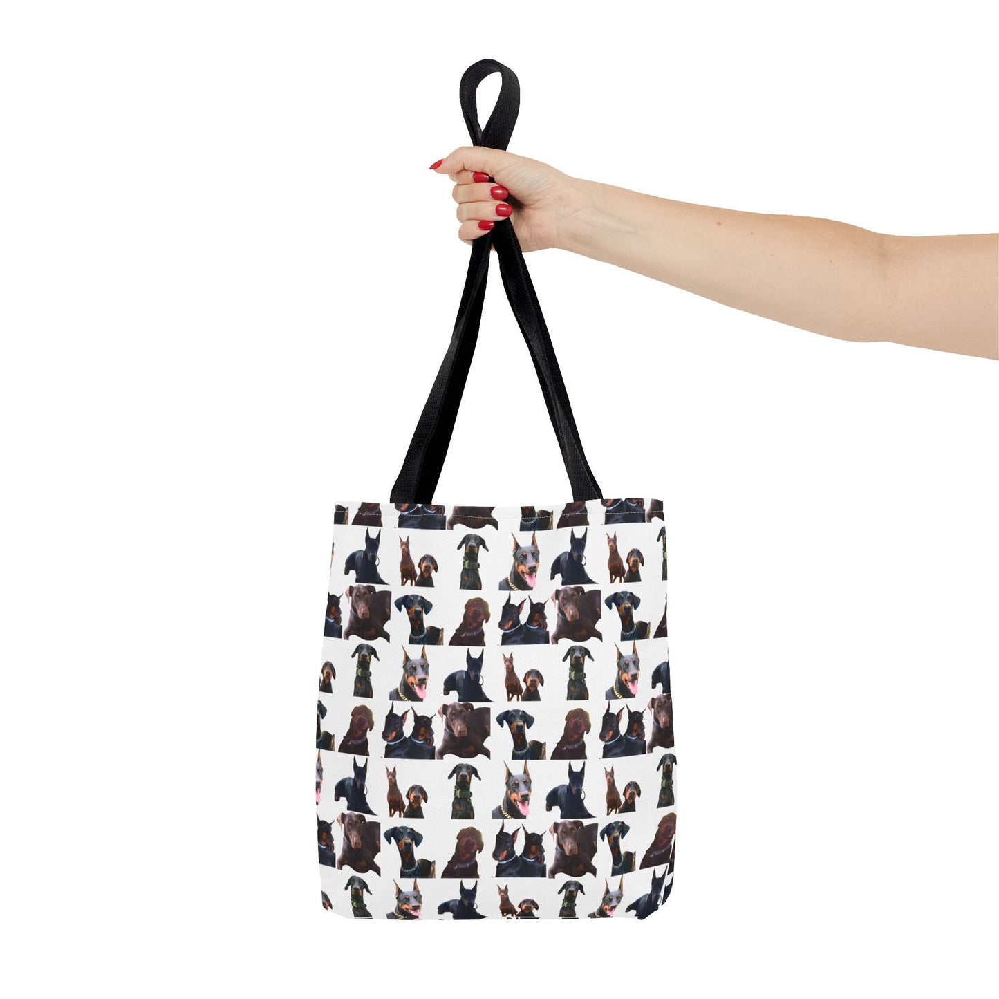 Edition 5 Doberman Model Pattern White Tote Bag