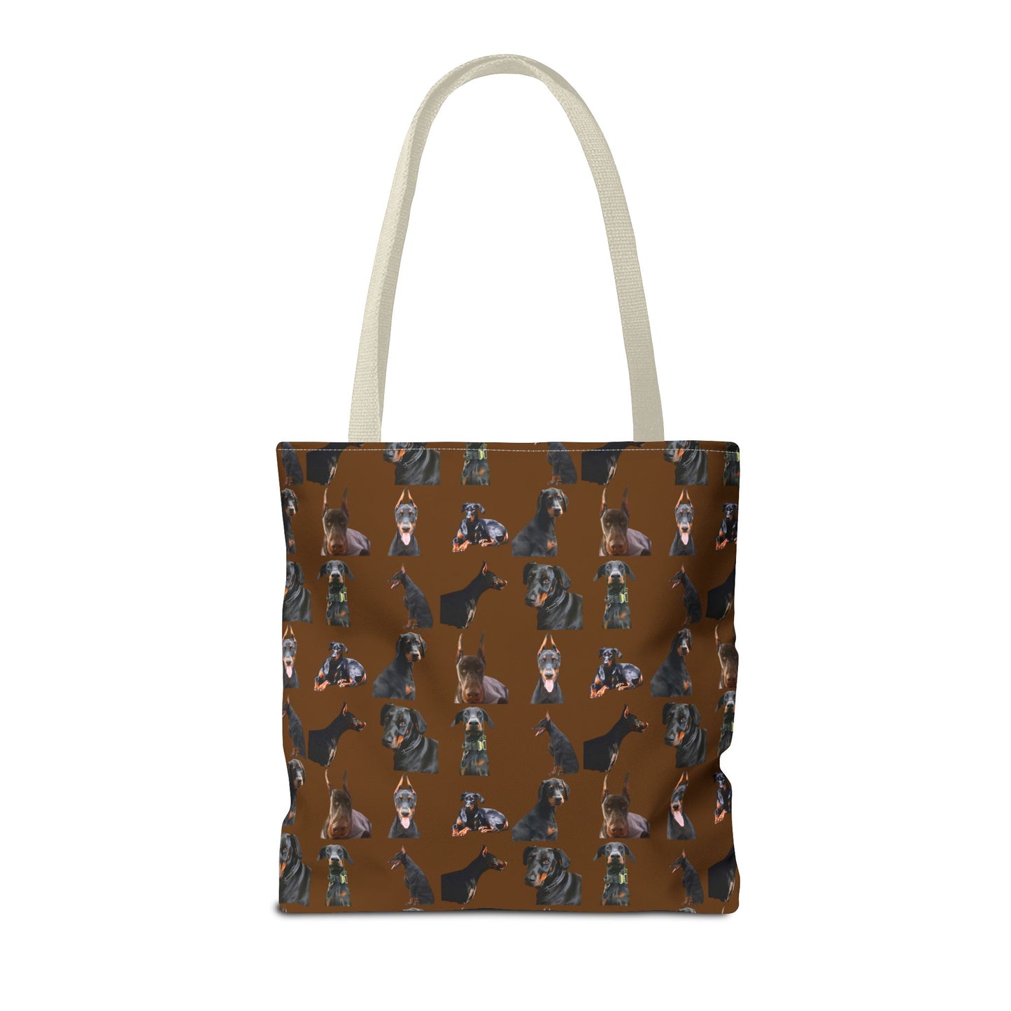 Edition 6 Doberman Model Pattern Brown Tote Bag