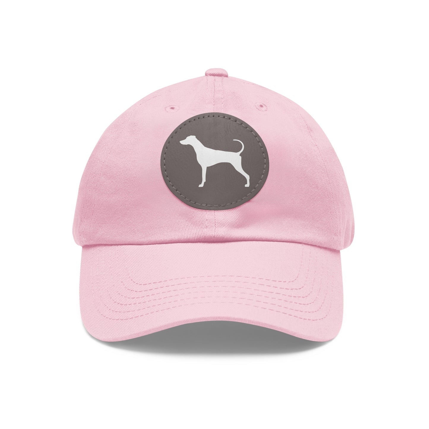N 7 Dad Hat with Leather Patch (Round)