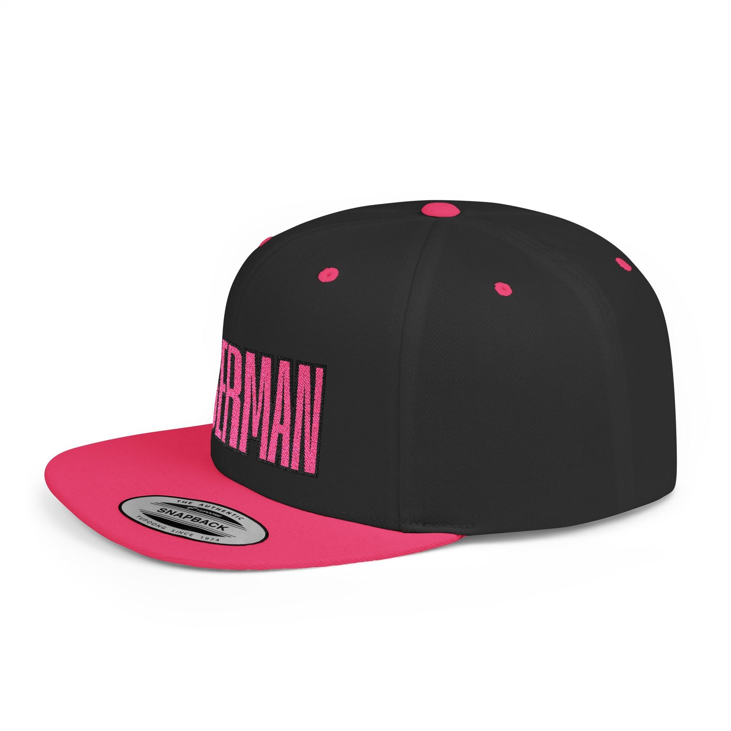 Doberman 6 Embroidered Flat Bill Snapback