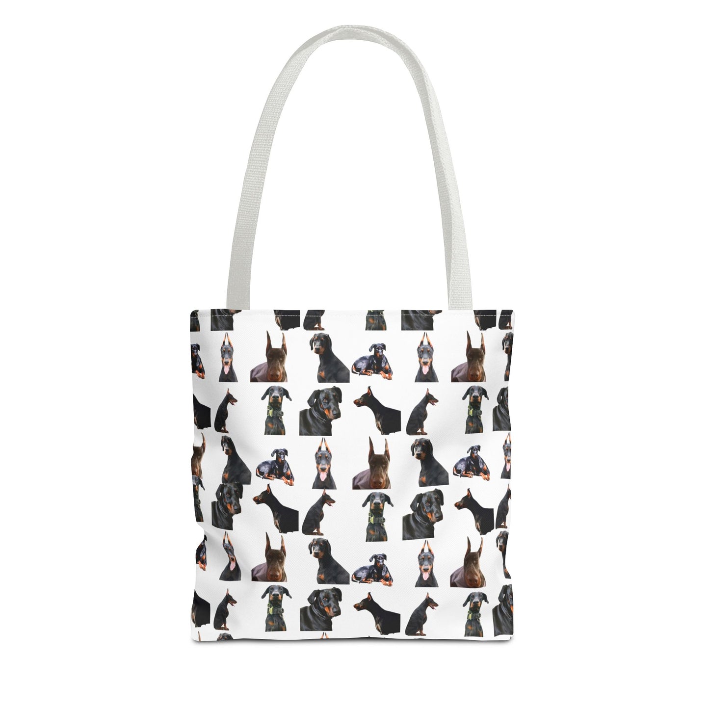 Edition 6 Doberman Model Pattern White Tote Bag