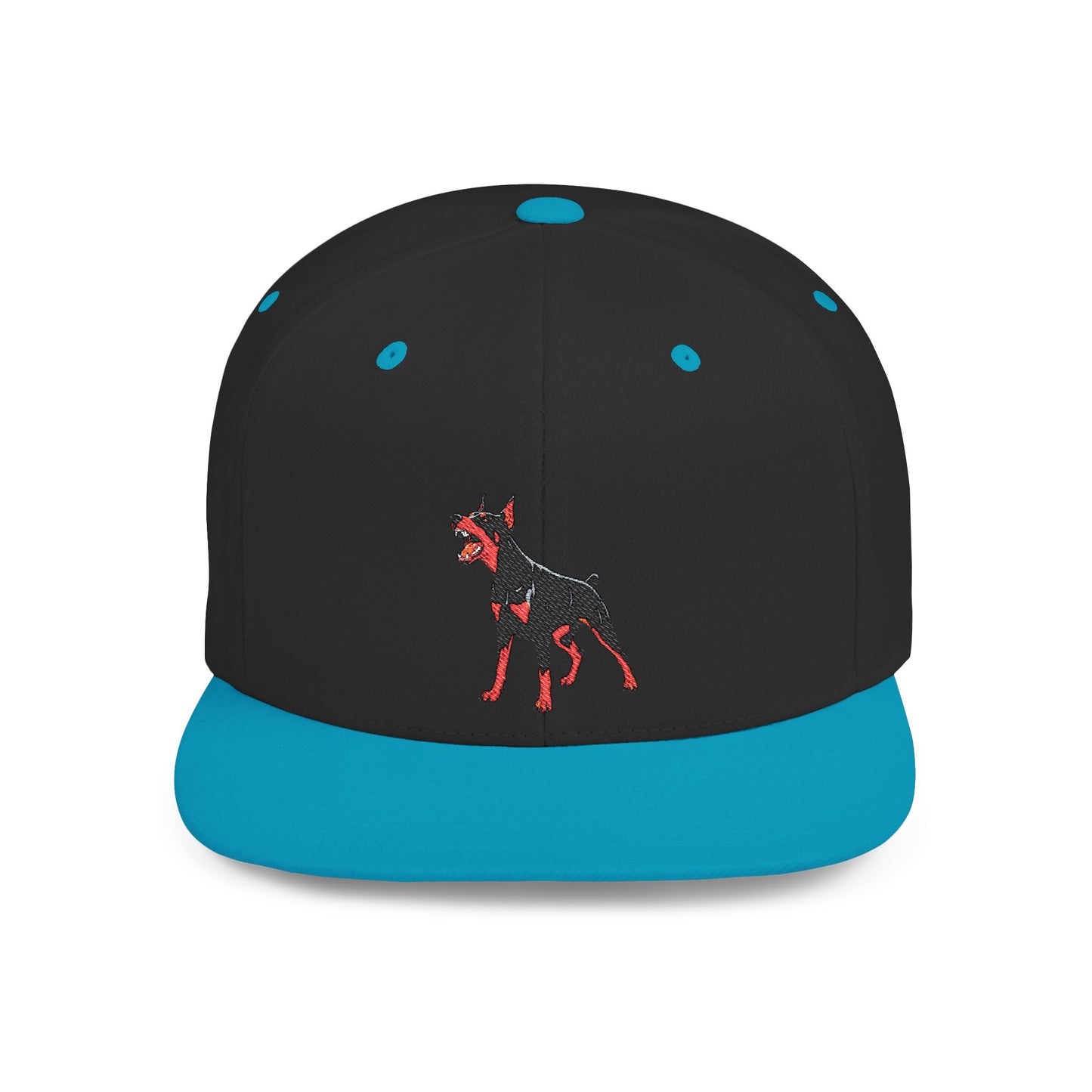 Doberman 1 Embroidered Flat Bill Snapback