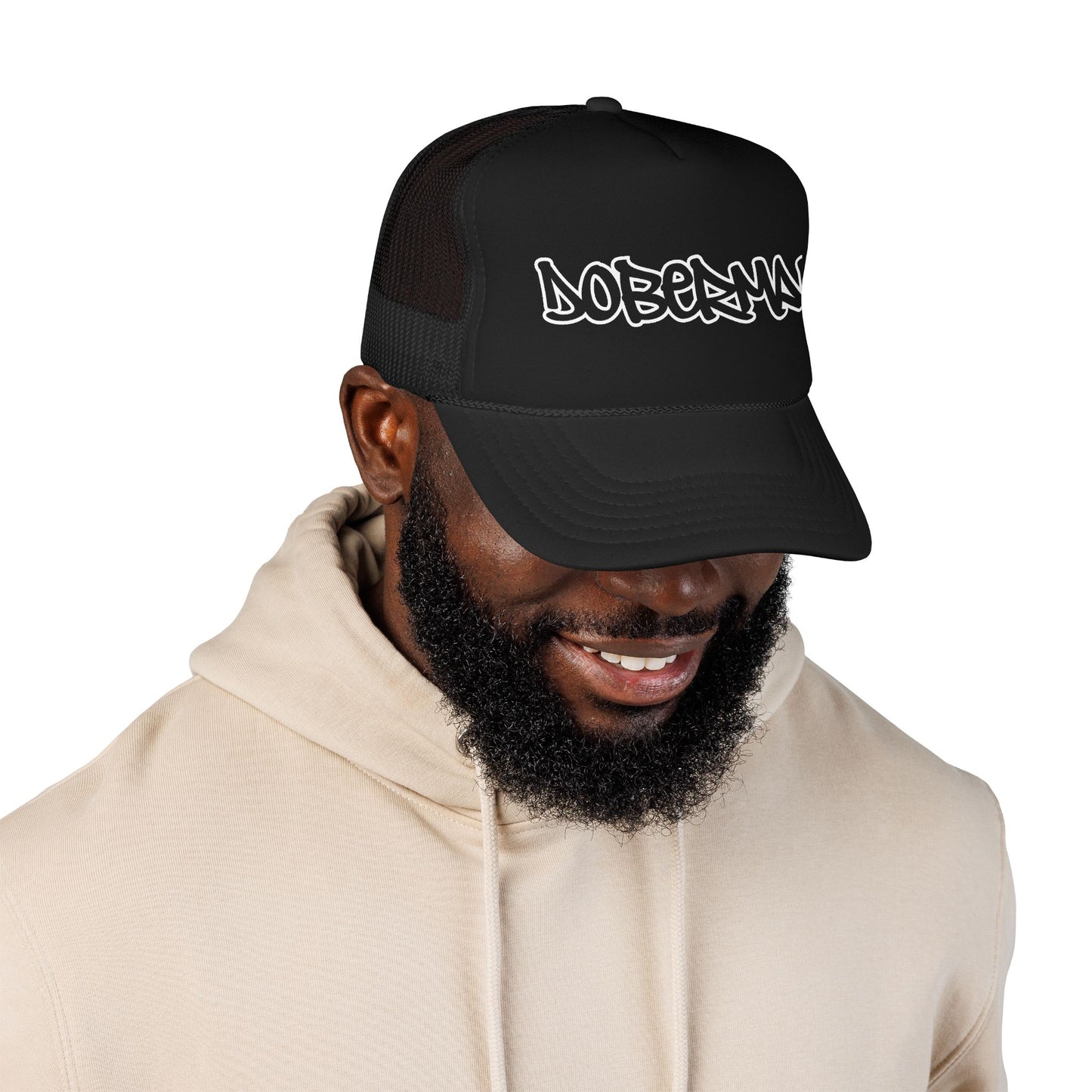 Doberman Graffiti Foam Trucker Hat Made in USA