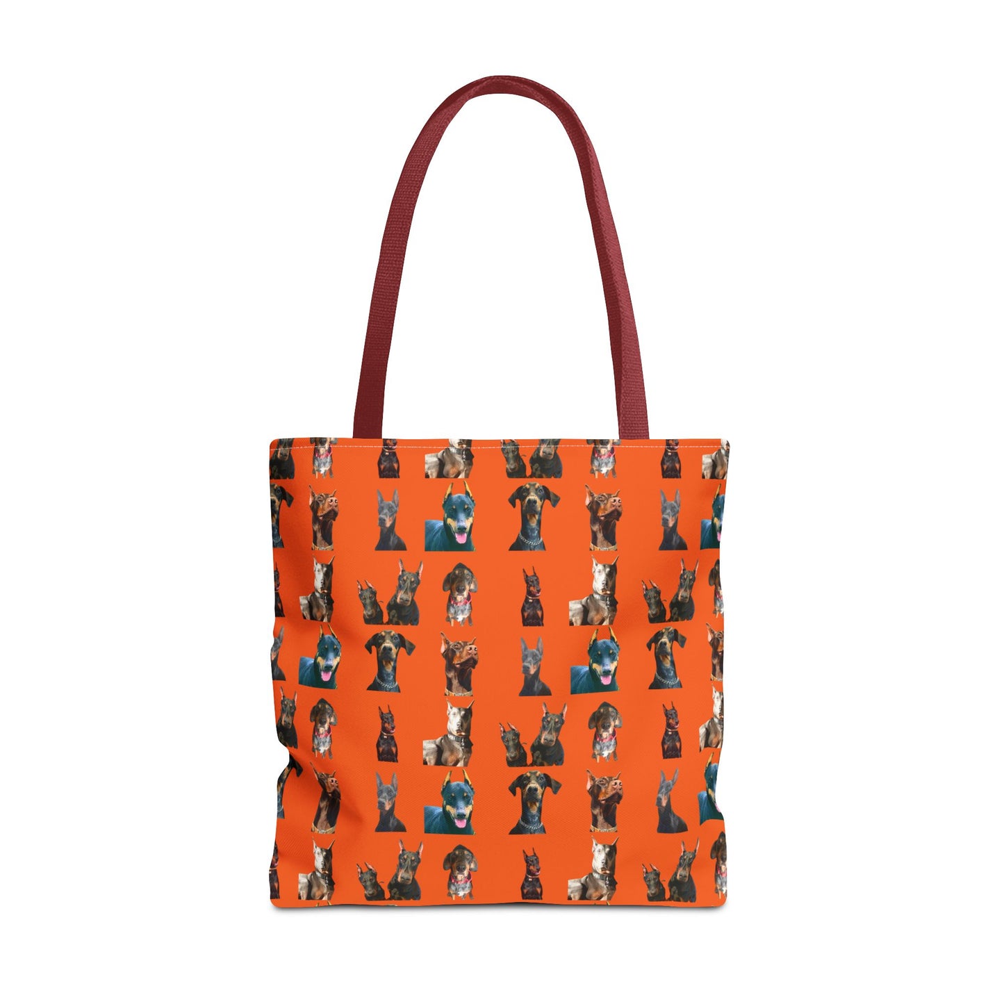 Edition 4 Doberman Model Pattern Orange Tote Bag