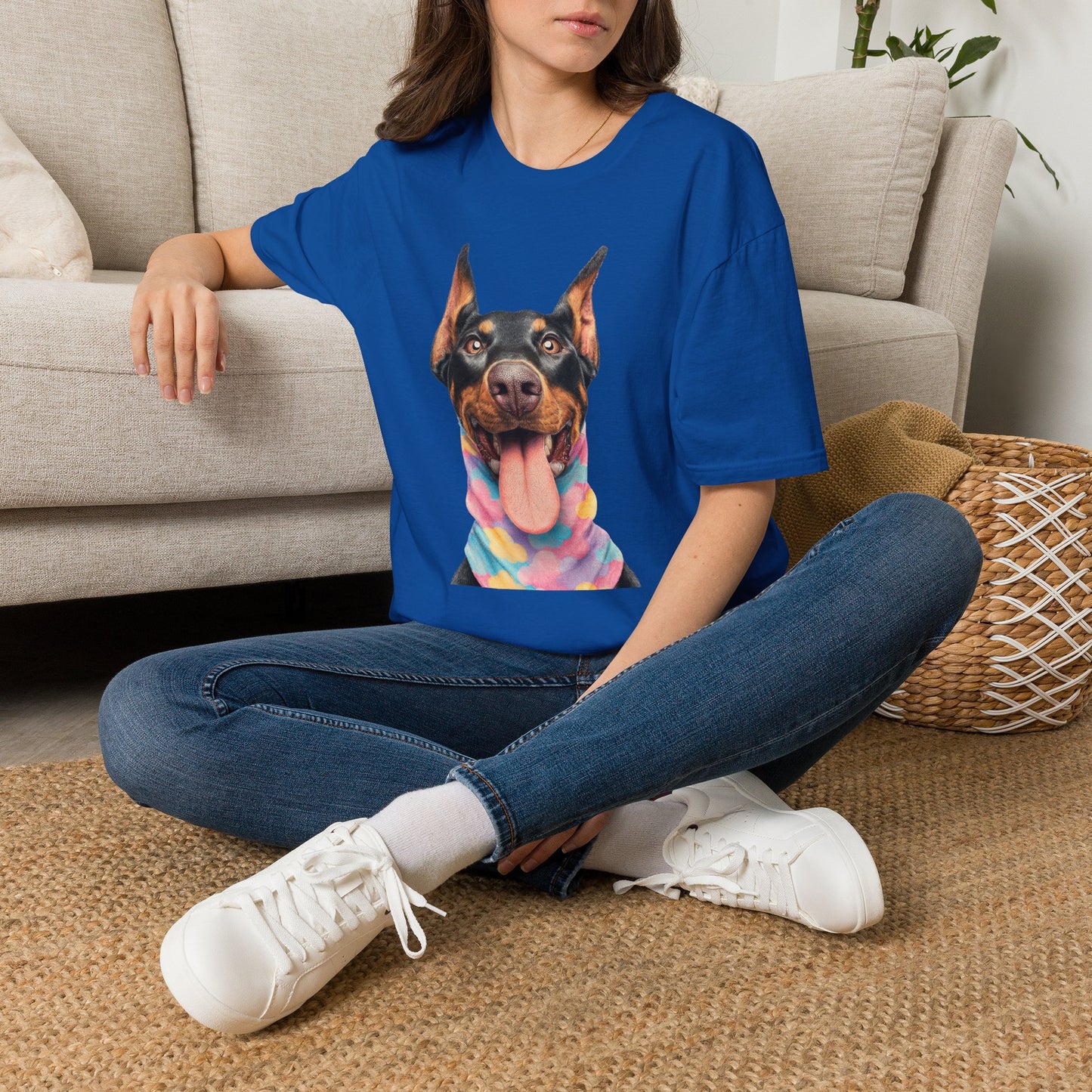 Doberman 1 Portrait T‑Shirt
