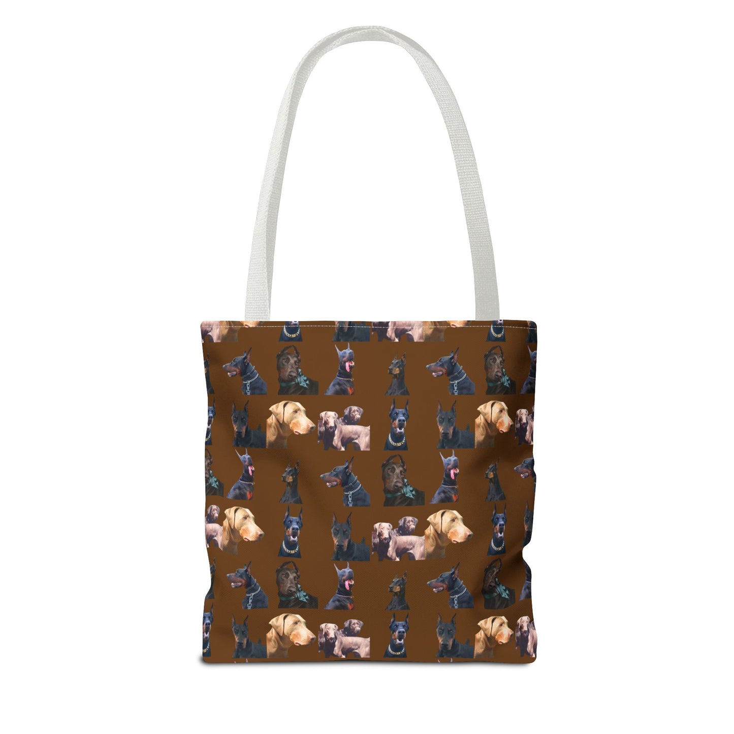 Edition 8 Doberman Model Pattern Brown Tote Bag