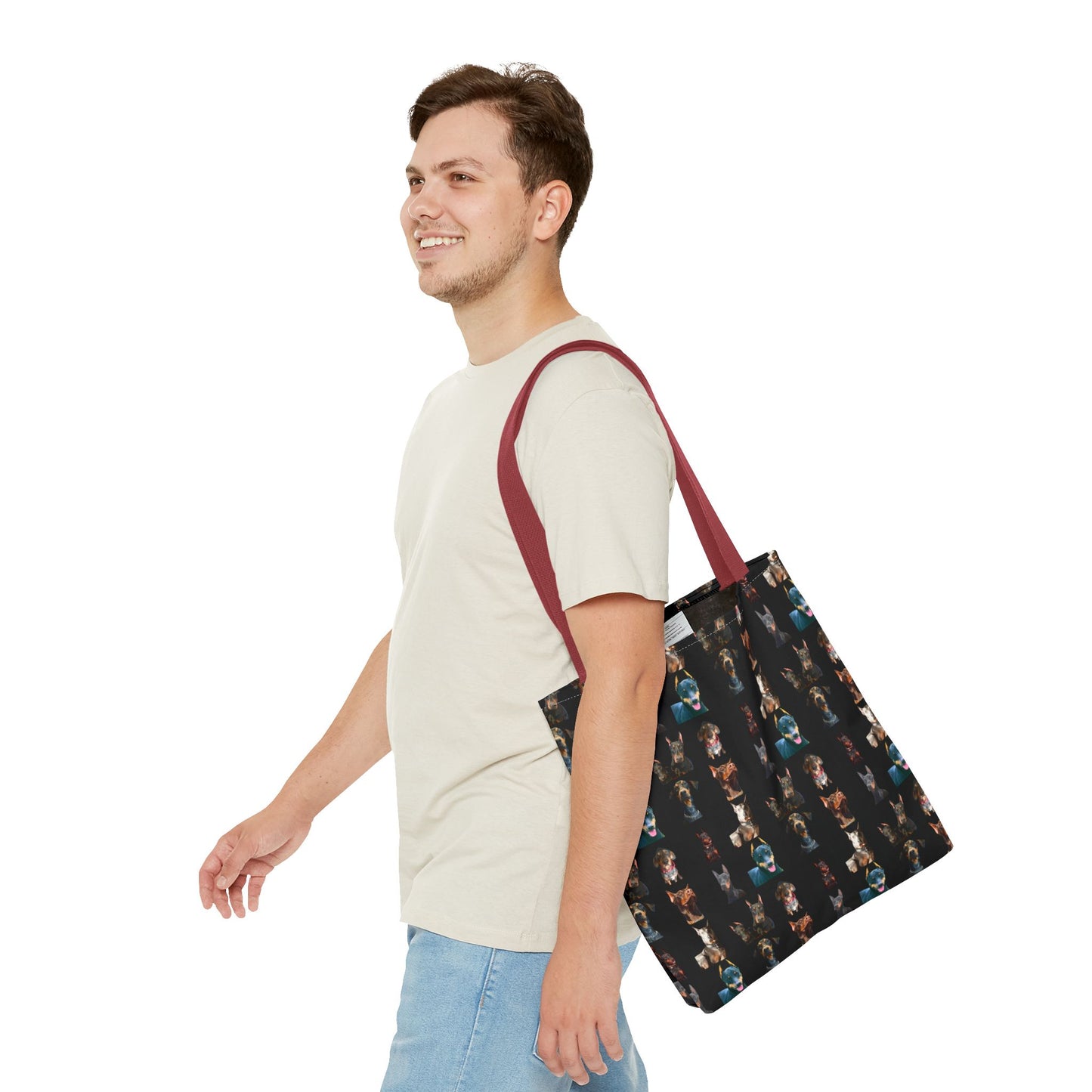 Edition 4 Doberman Model Pattern Black Tote Bag