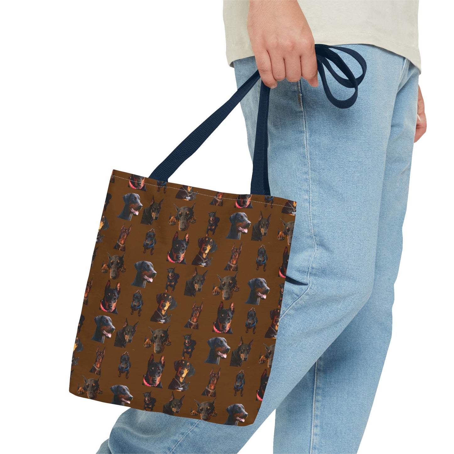 Edition 2 Doberman Model Pattern Brown Tote Bag