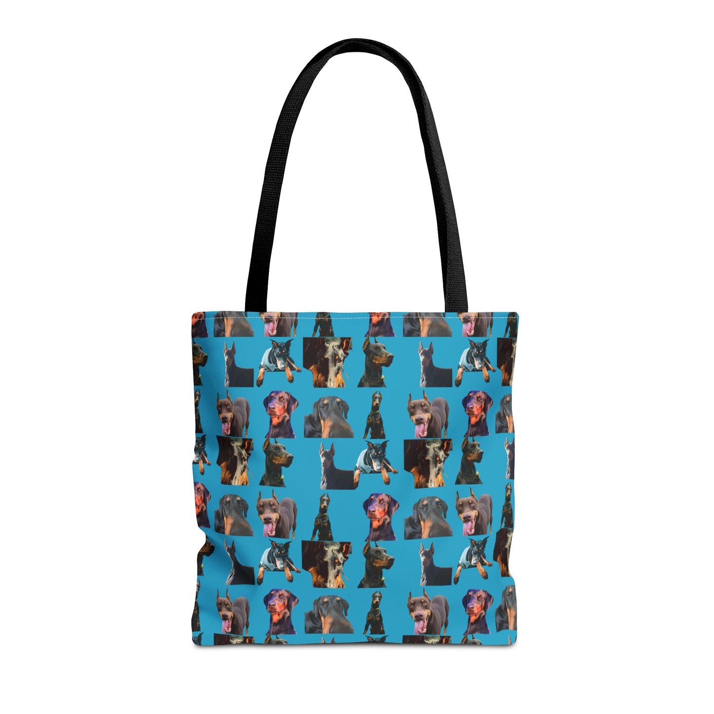 Edition 3 Doberman Model Pattern Turquoise Tote Bag