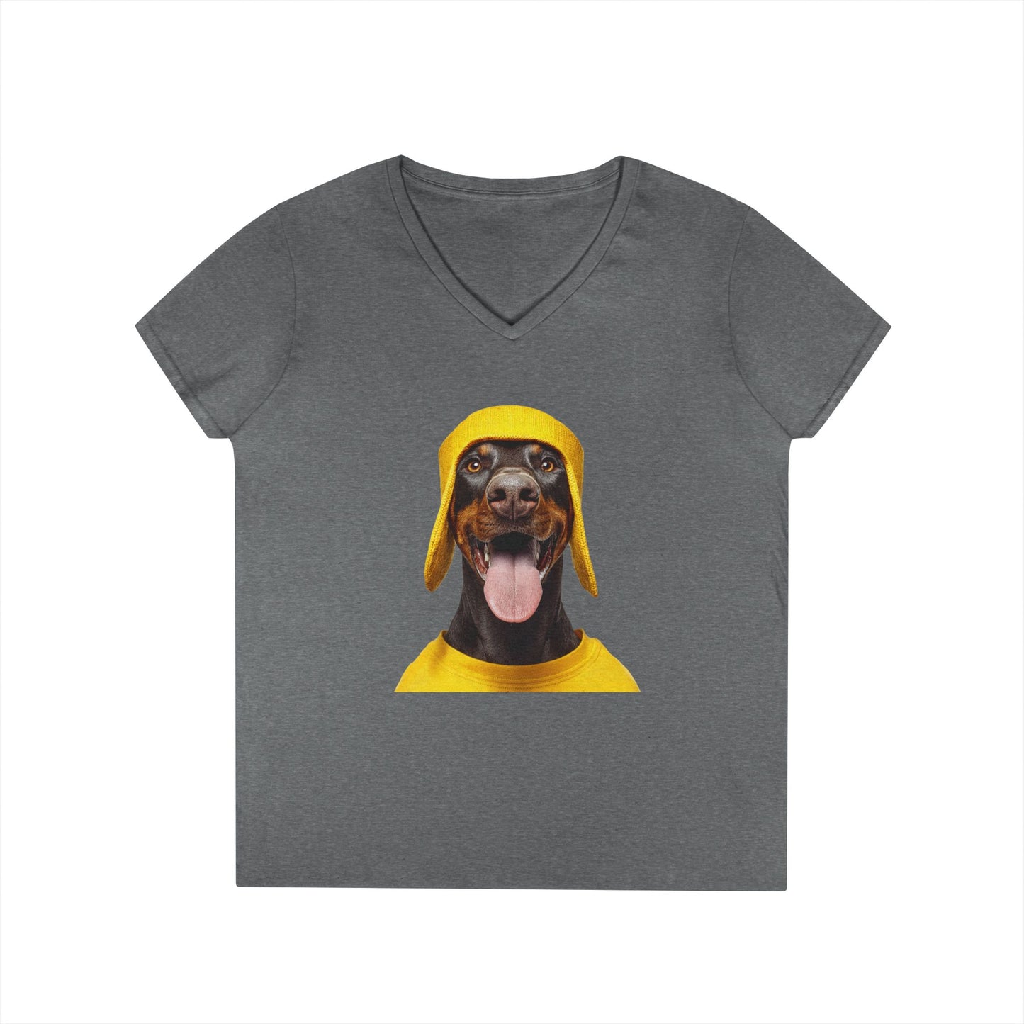 Doberman 3 V-Neck Tee Shirt for Women