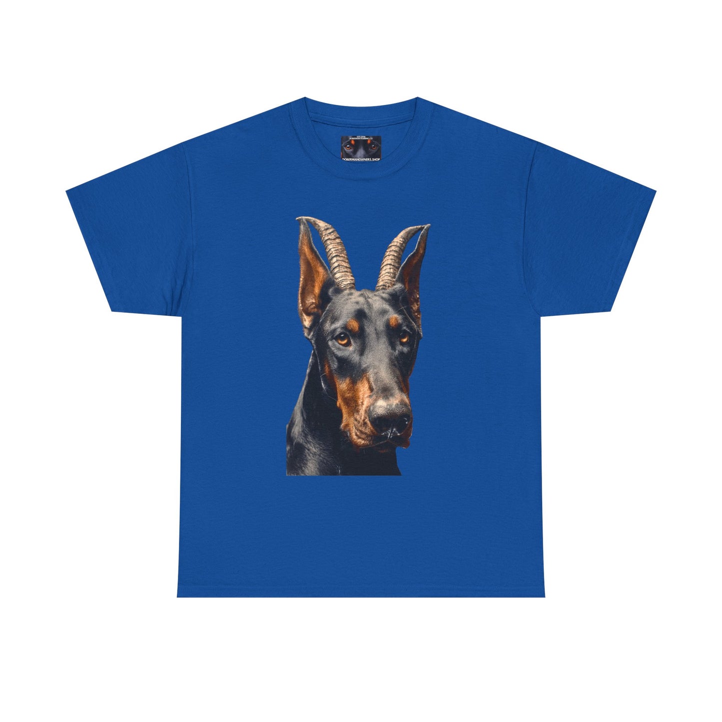 Doberman Goat 2 Private Lable Unisex Heavy Cotton Tee