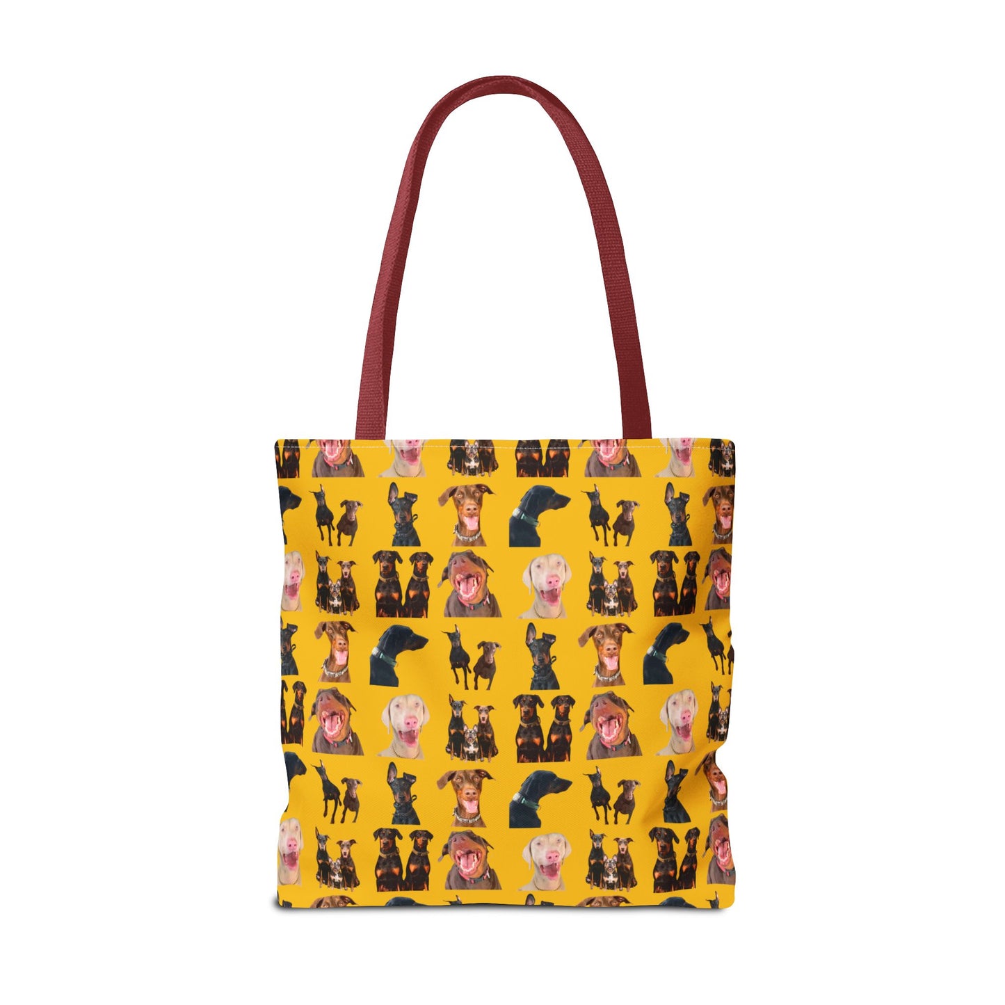 Edition 9 Doberman Model Pattern Yellow Tote Bag