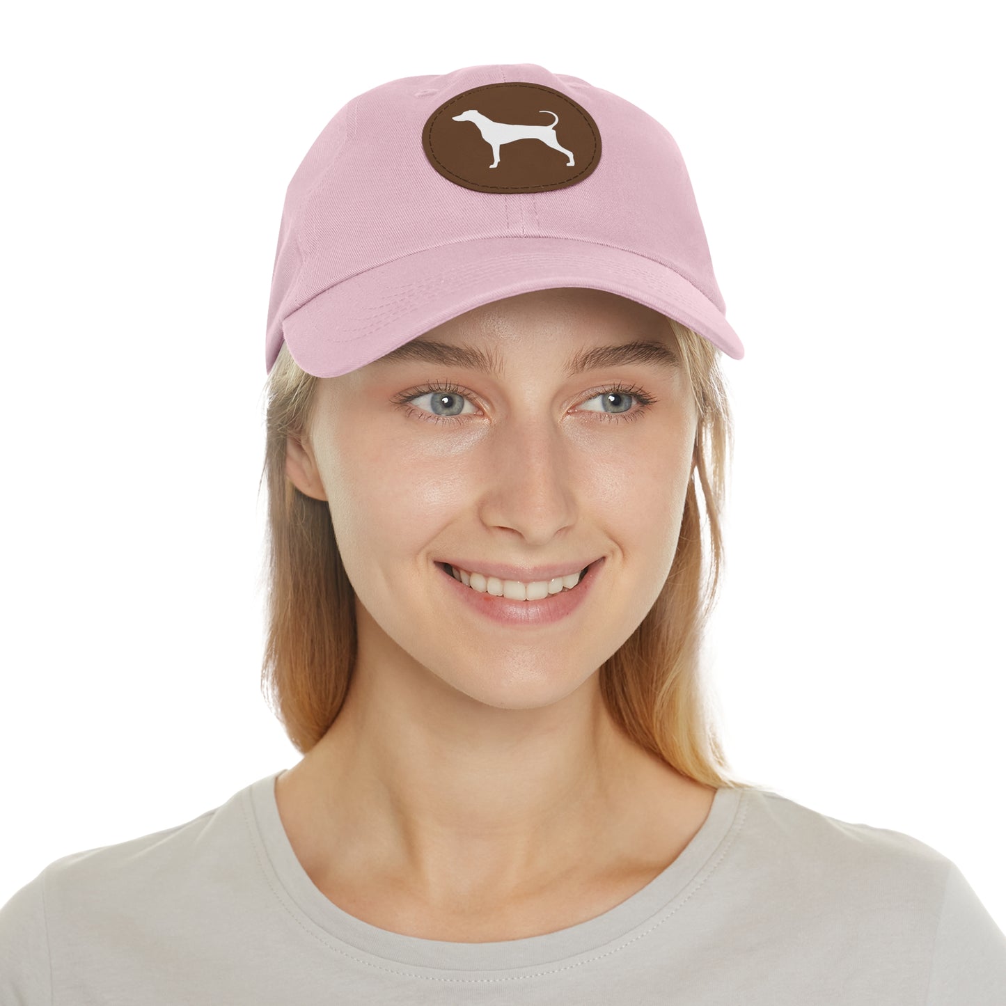 N 7 Dad Hat with Leather Patch (Round)