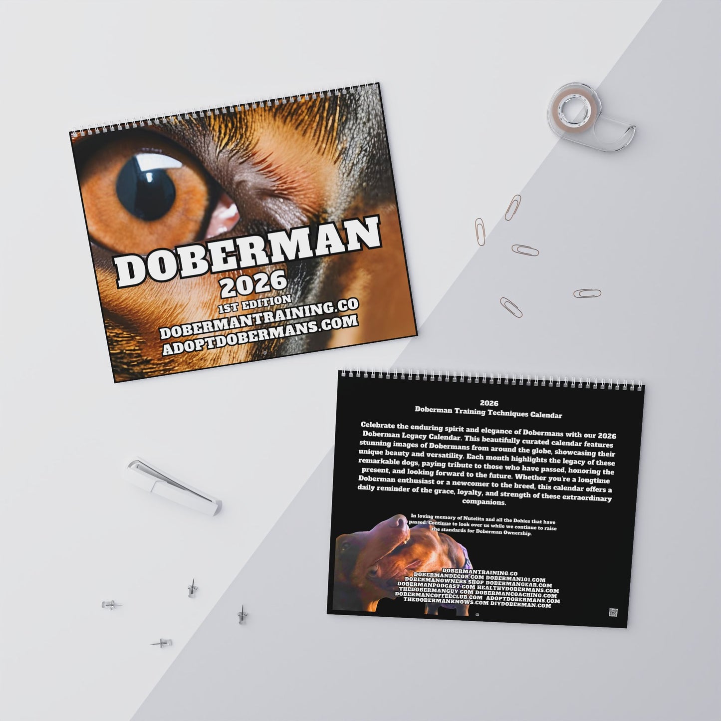 Doberman Edition 1 (International Shipping)Wall Calendar 2026