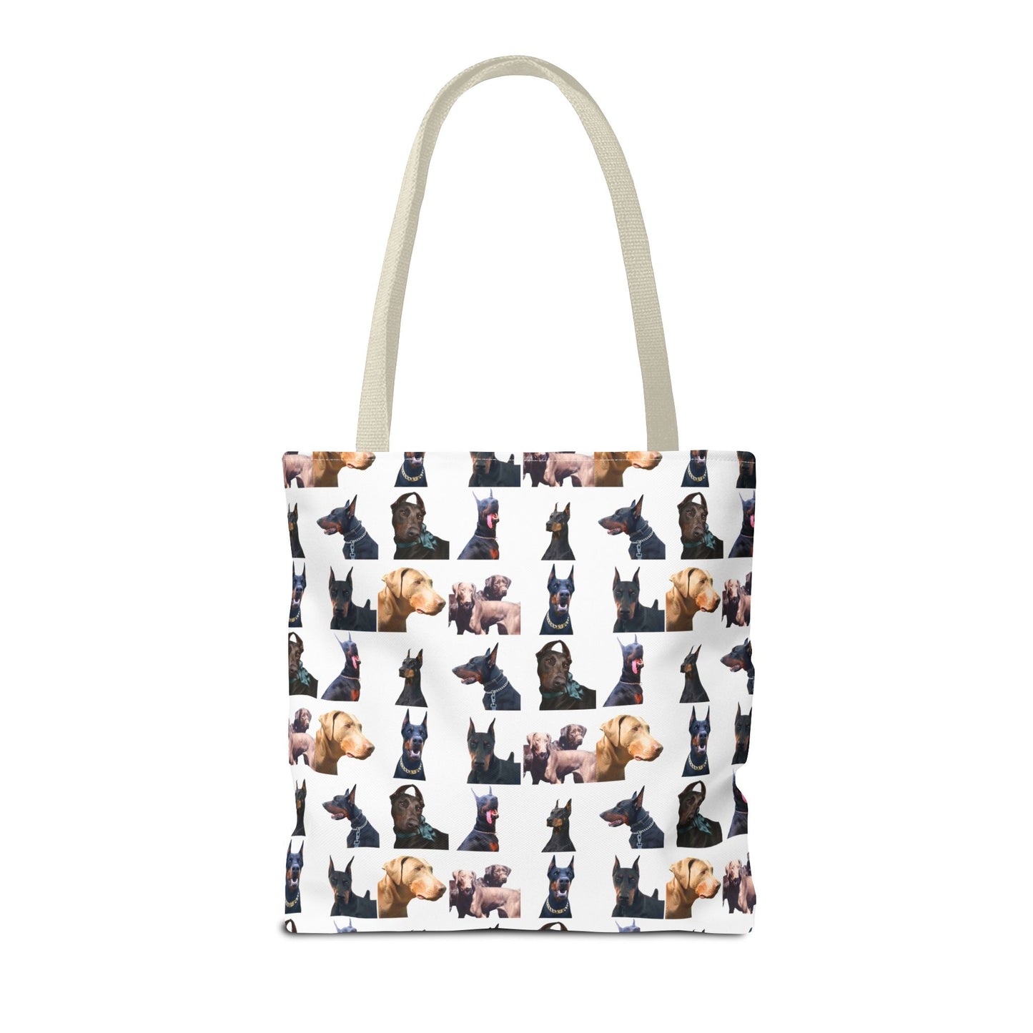 Edition 8 Doberman Model Pattern White Tote Bag