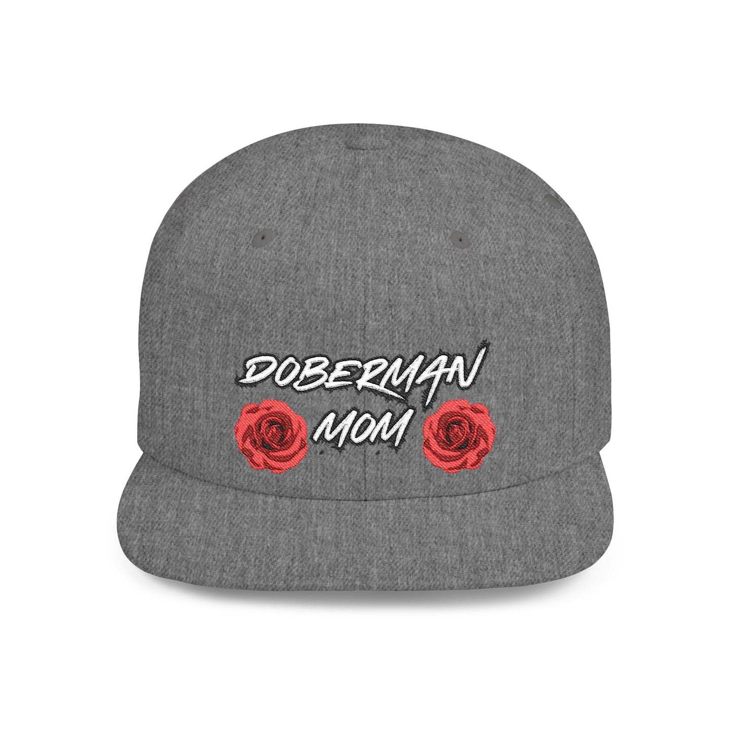 Mom 1 Embroidered Flat Bill Snapback