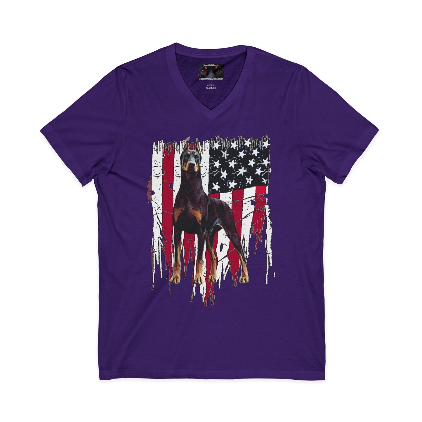 Patriot 1 Private Label Unisex Jersey Short Sleeve V-Neck Tee
