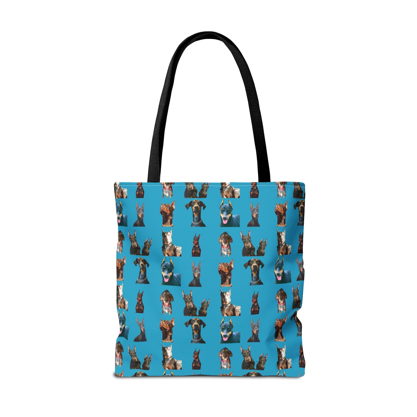 Edition 4 Doberman Model Pattern Turquoise Tote Bag