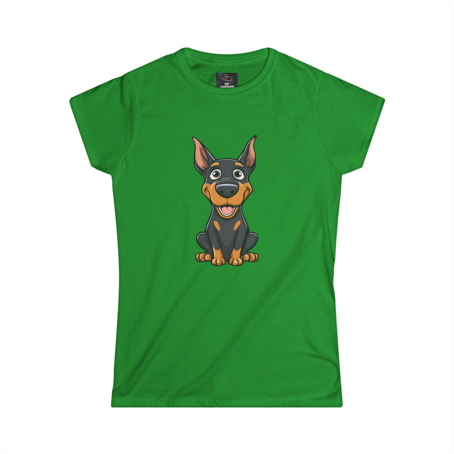 Cartoon Doberman 1 Women's Softstyle Tee