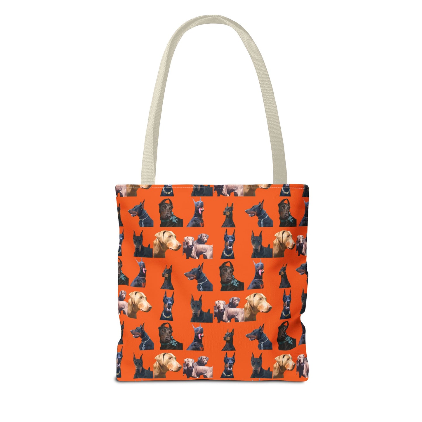 Edition 8 Doberman Model Pattern Orange Tote Bag