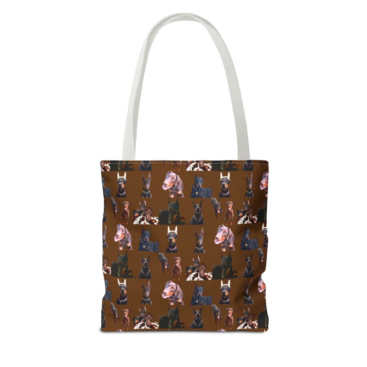 Edition 10 Doberman Model Pattern Brown Tote Bag