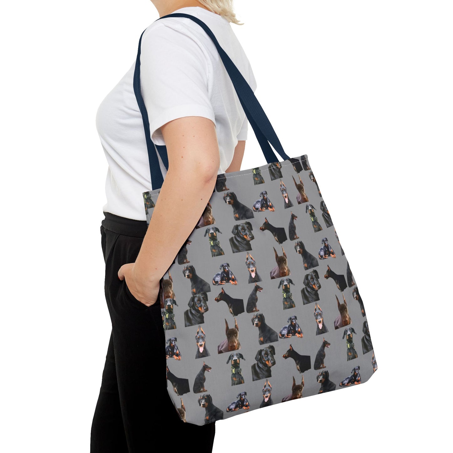 Edition 6 Doberman Model Pattern Gray Tote Bag