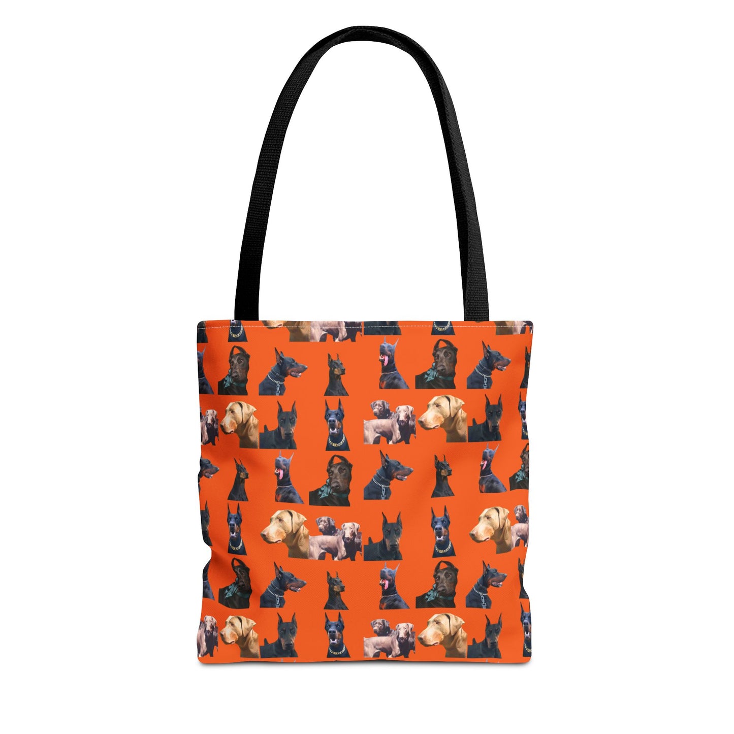 Edition 8 Doberman Model Pattern Orange Tote Bag