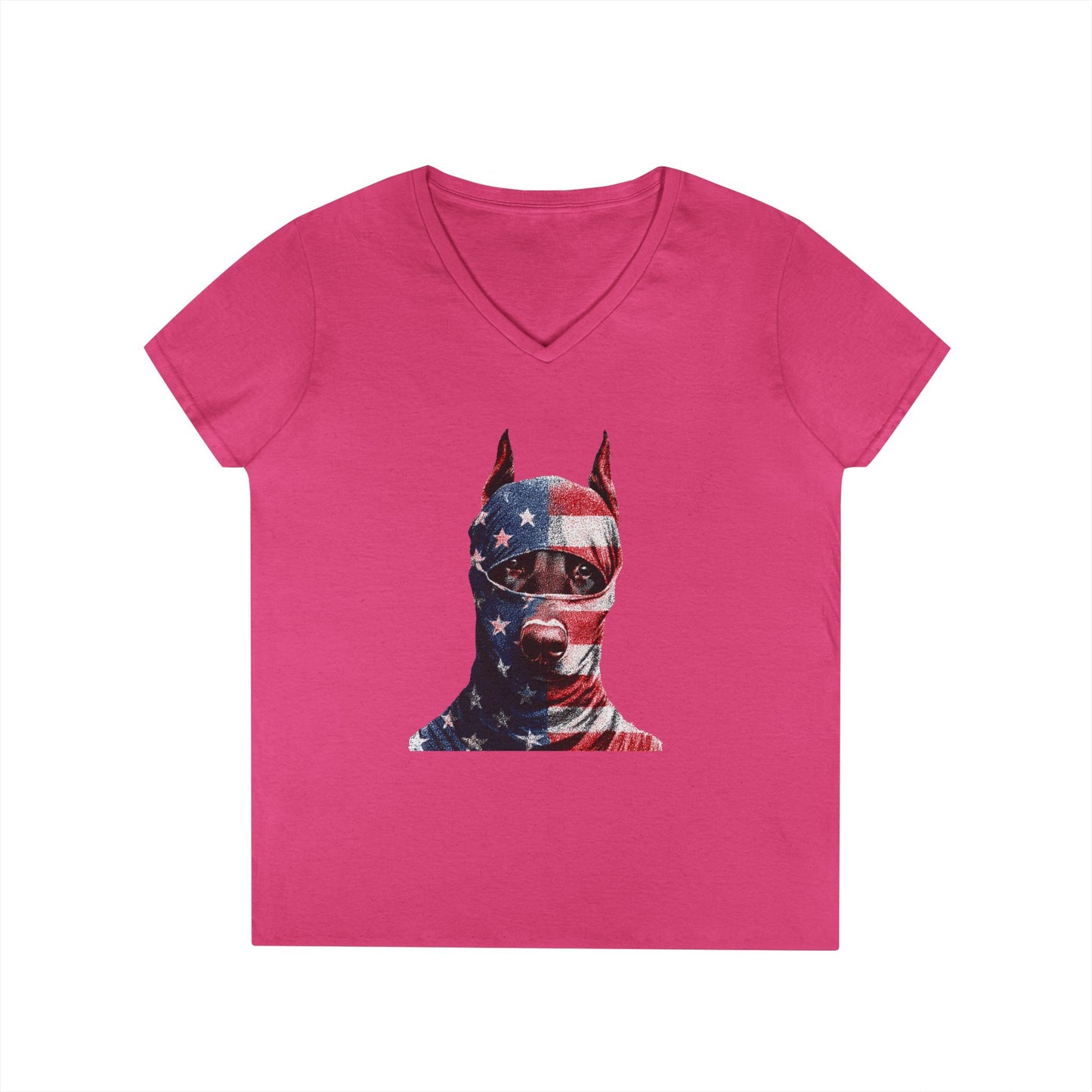 Doberman 2 V-Neck Tee Shirt for Women