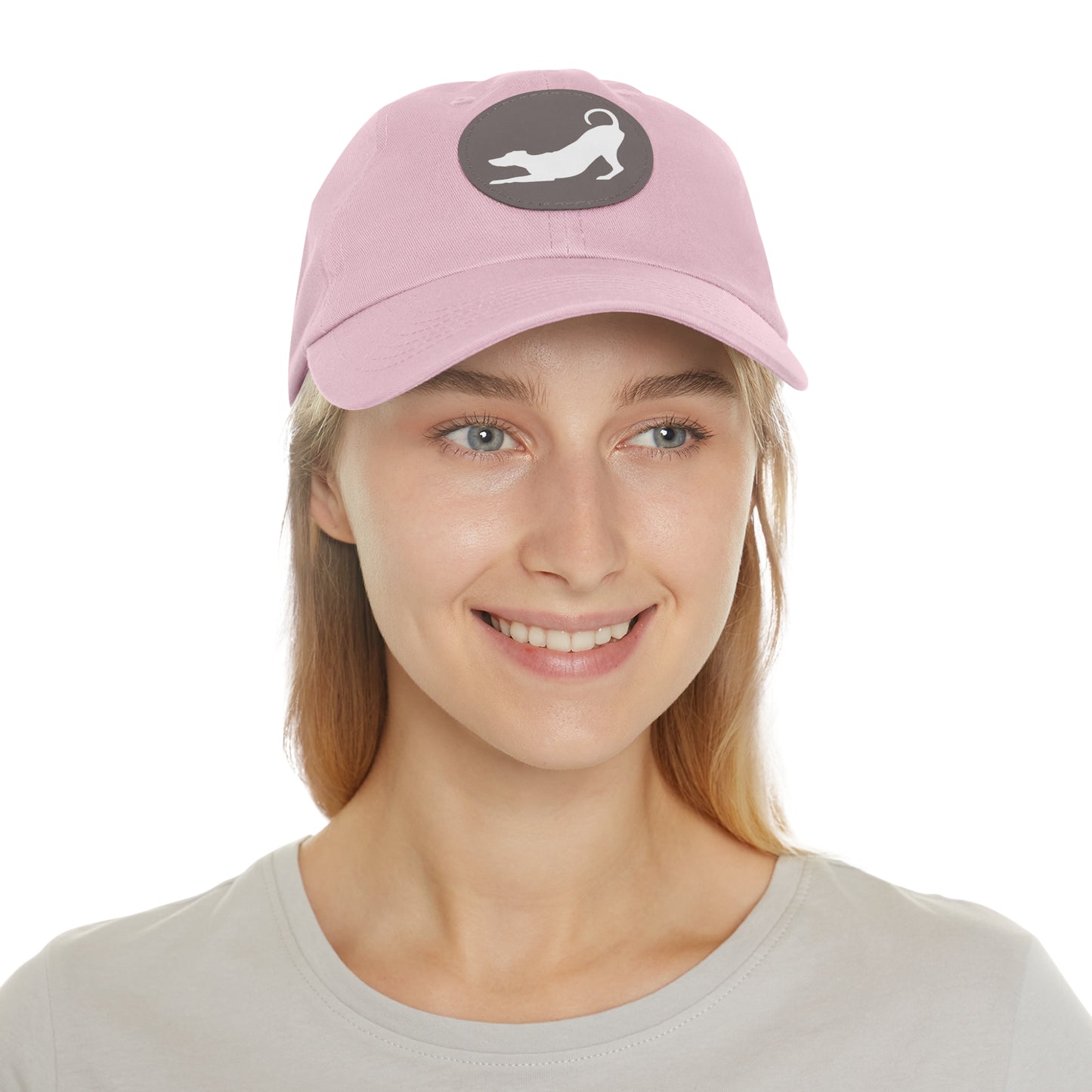 N 2 Dad Hat with Leather Patch (Round)