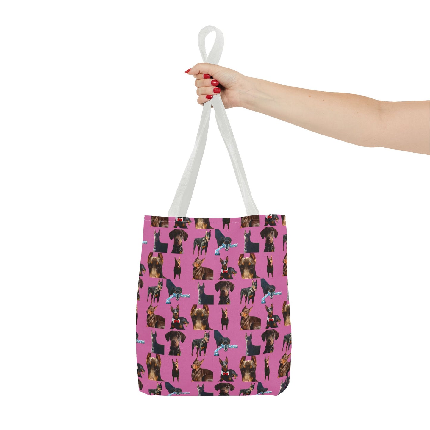Edition 1 Doberman Model Pattern Pink Tote Bag